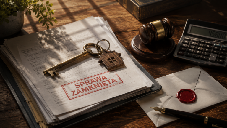 Klucz, dokumenty i pieczęć "Sprawa zamknięta" - jak pozbyć się komornika z mieszkania